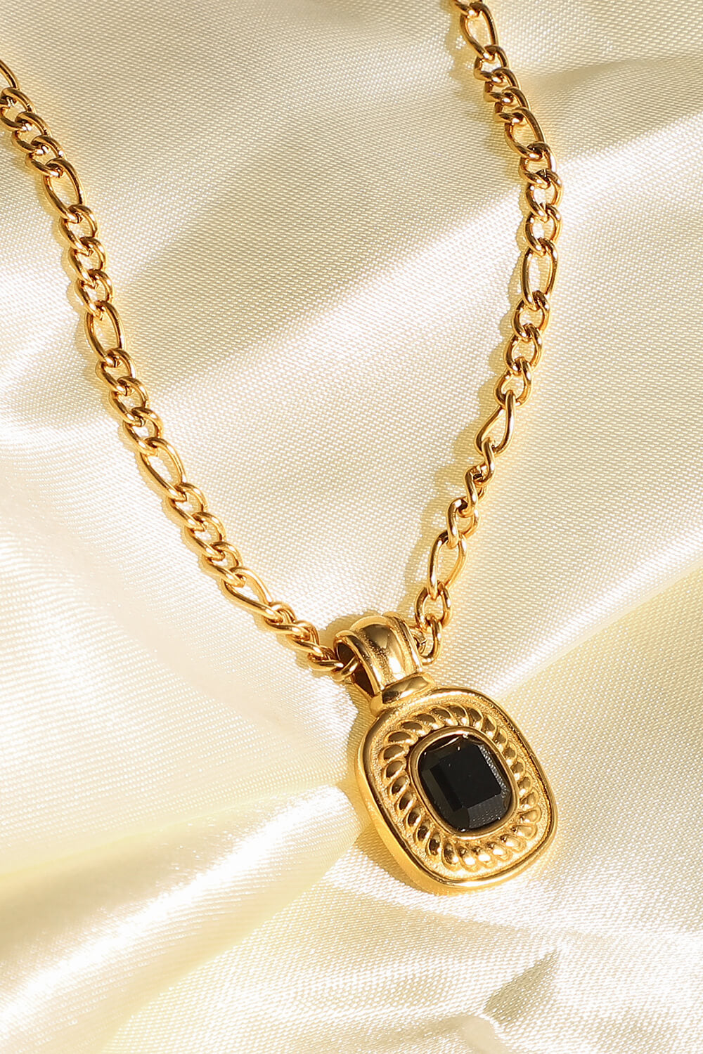 gold rhinestone pendant chain