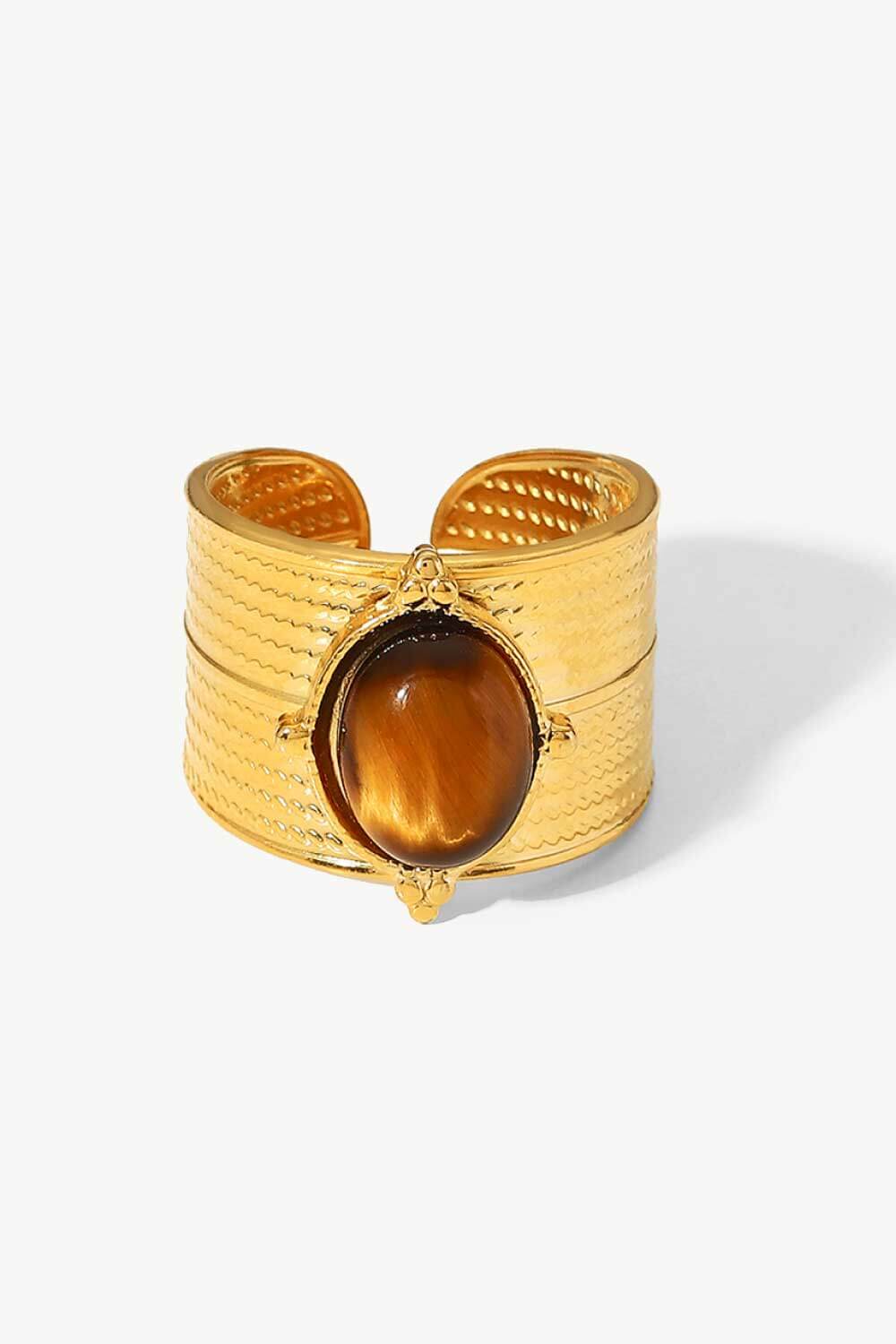 gold wide open ring