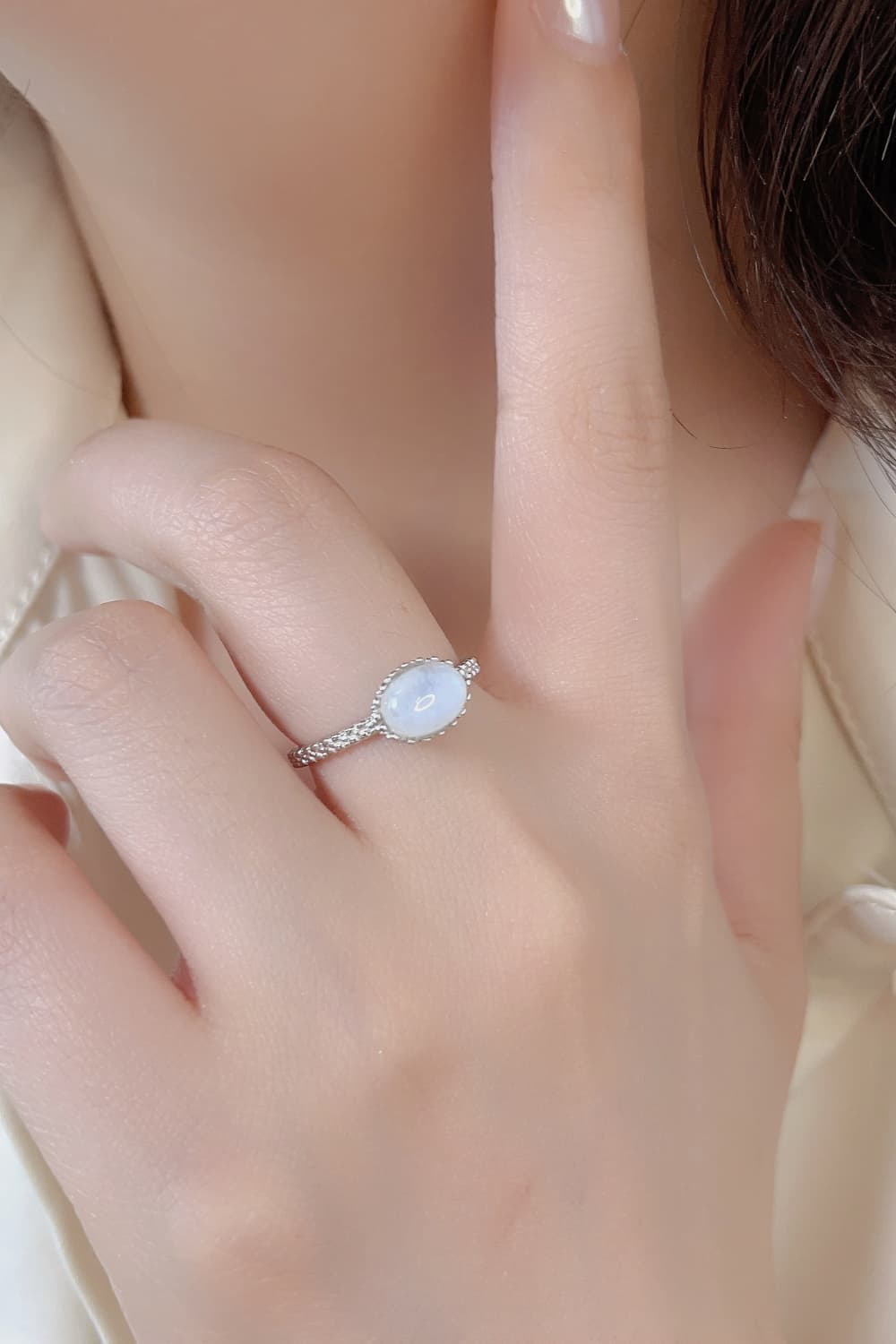 moonstone silver circle