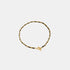 gold leather link choker