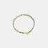 gold leather link choker