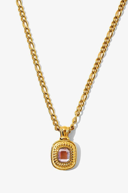 gold rhinestone pendant chain