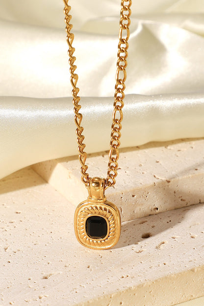 gold rhinestone pendant chain