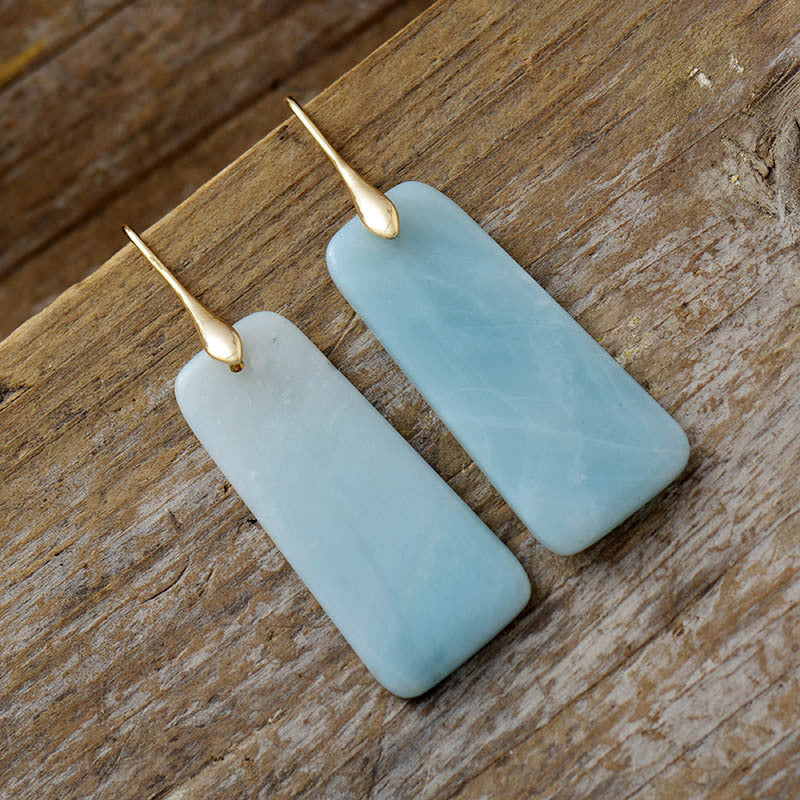 geometric gemstone studs