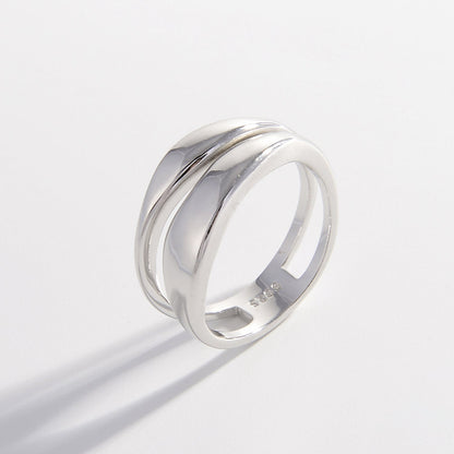 double layer silver circle