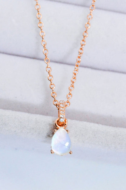 moonstone teardrop neckchain