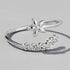 floral silver ring