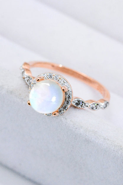 round moonstone ring