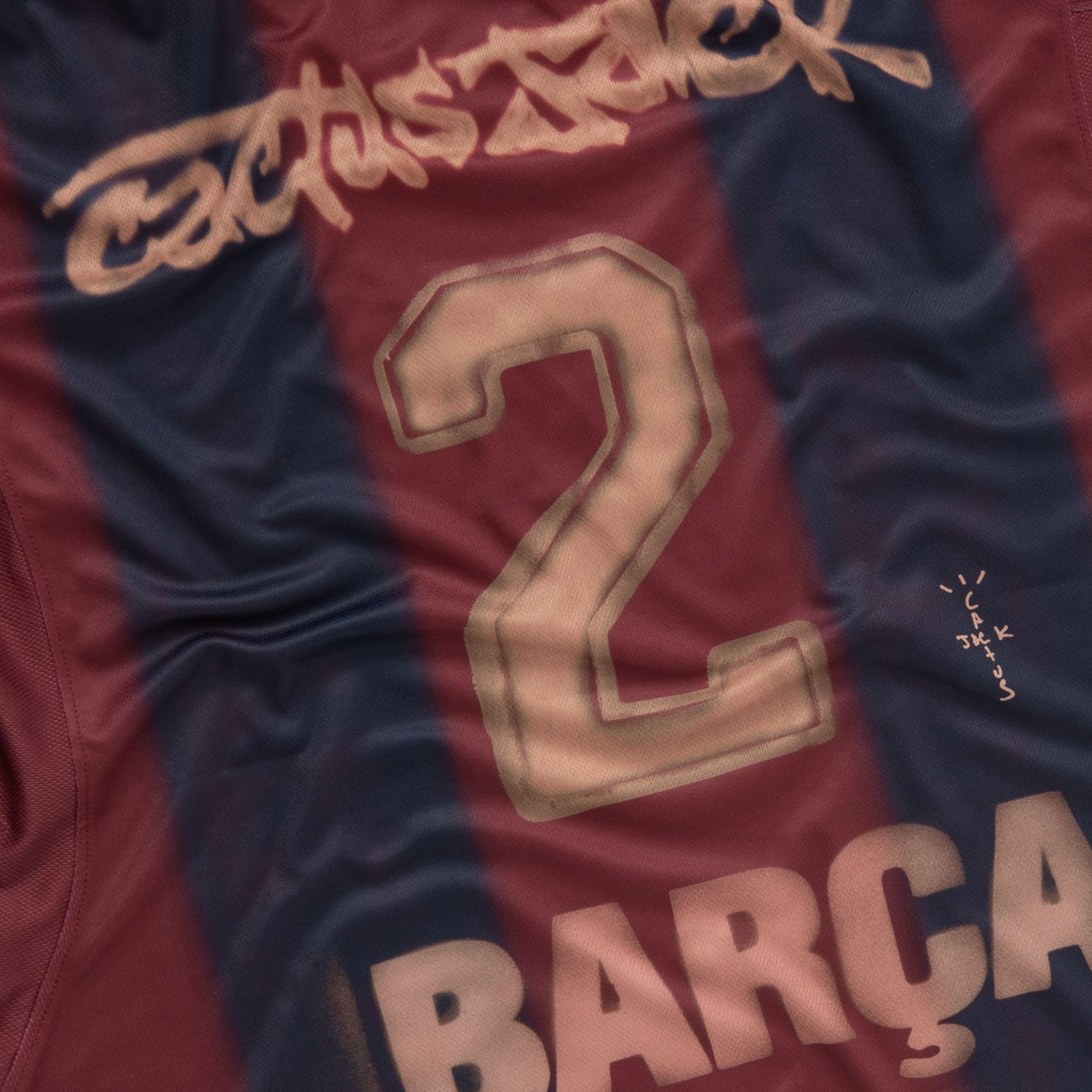 2001/02 FC Barcelona x Travis Scott Retro Home Shirt - Limited Edition