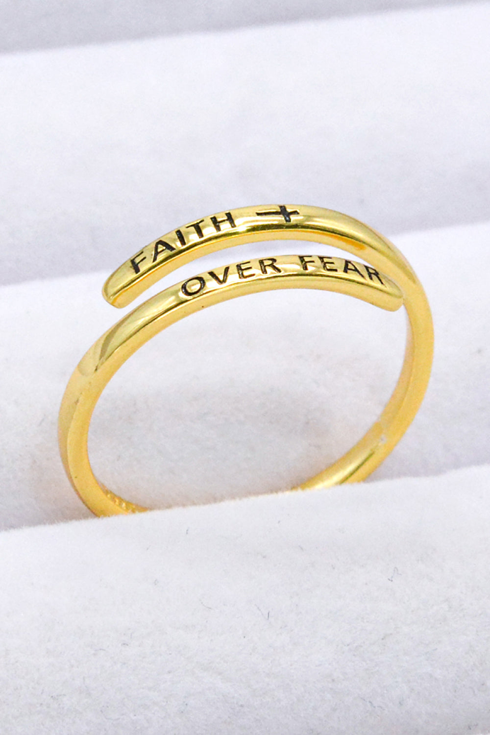 faith over fear twist ring