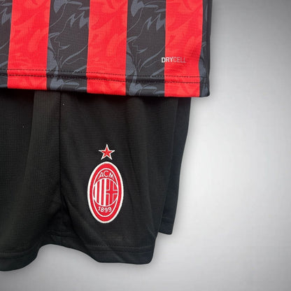 2025-26 AC Milan Kids Football Kit - Home