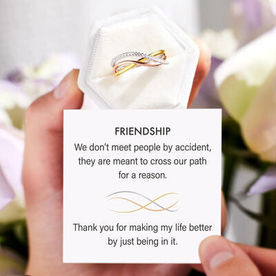 crisscross gold plated ring