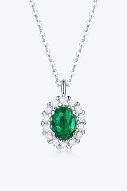 1 5ct lab emerald pendant