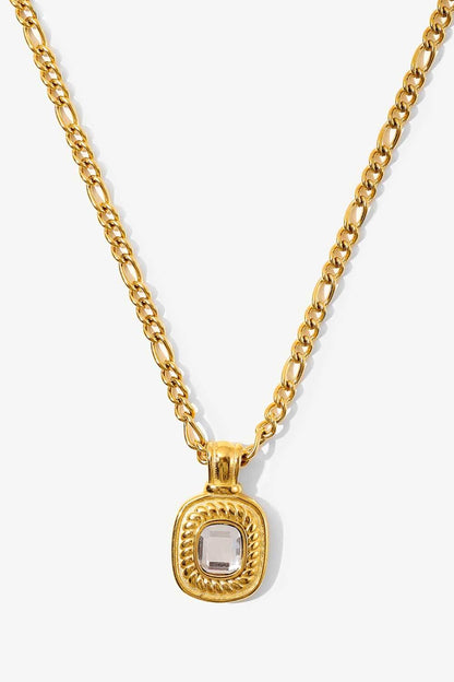 gold rhinestone pendant chain