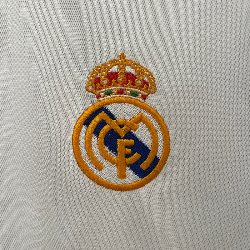 Real Madrid 00-01 Home Long Sleeve Retro Shirt