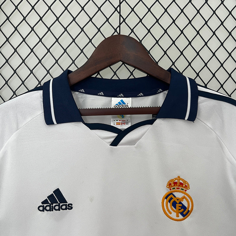 Real Madrid 00-01 Home Long Sleeve Retro Shirt