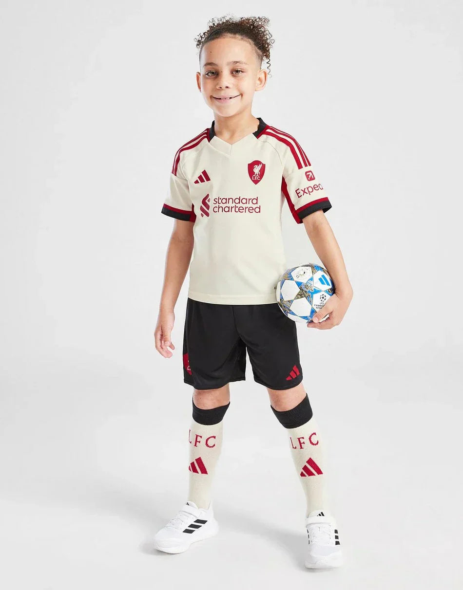 2025-26 Liverpool Kids Football Kit Away