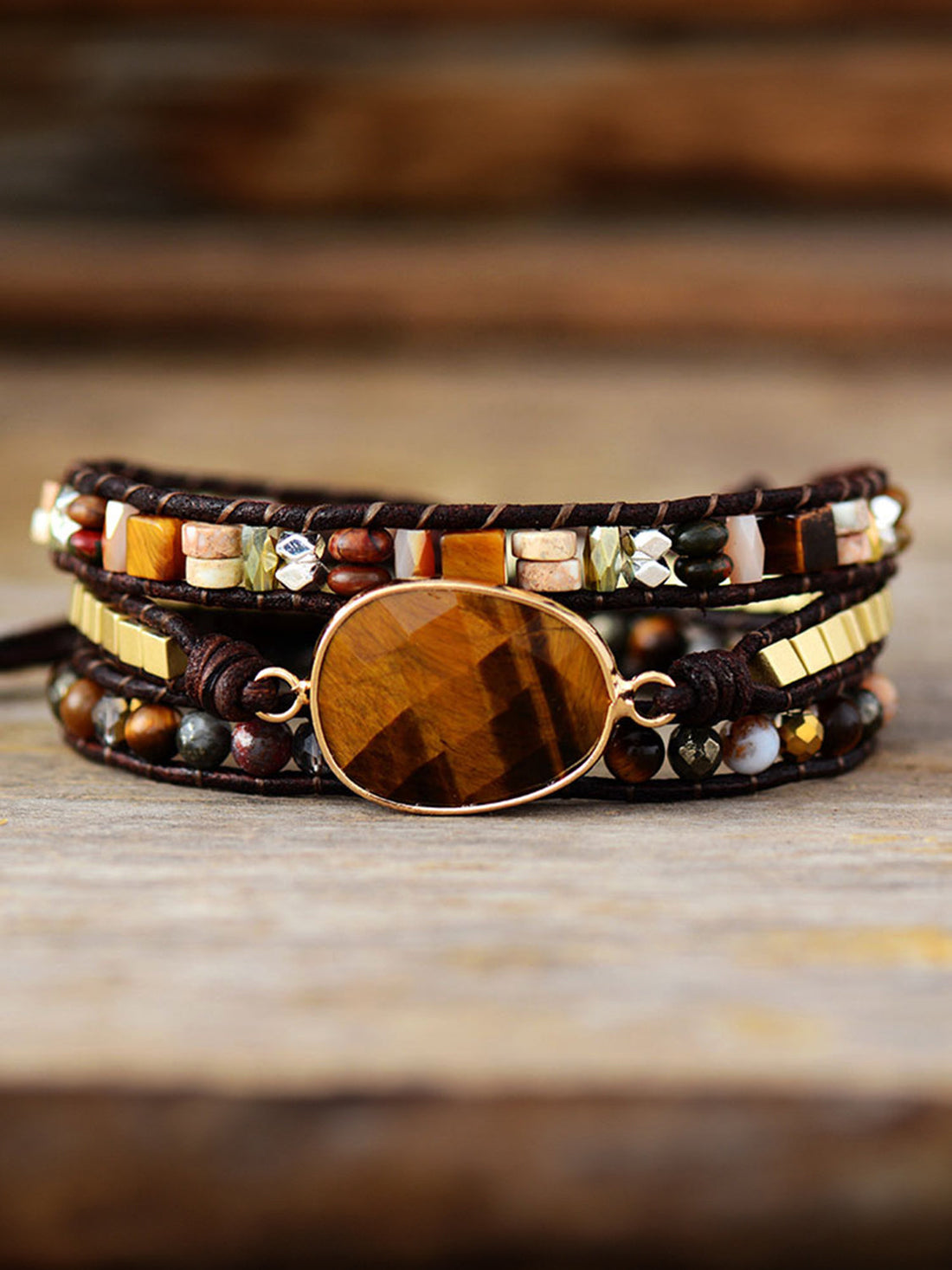 geometric three layer cuff