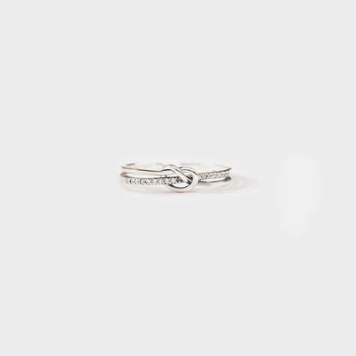 double knot silver ring