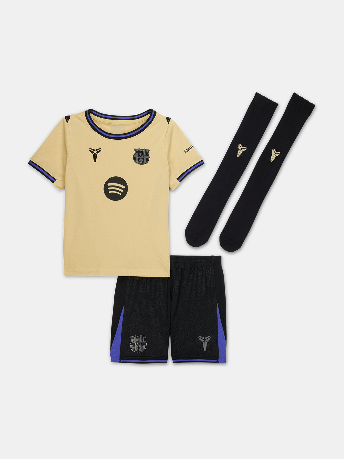 2025 26 fc barcelona x kobe bryant away kids kit