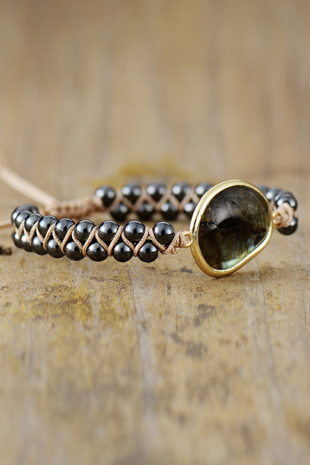 gemstone beaded wristlet
