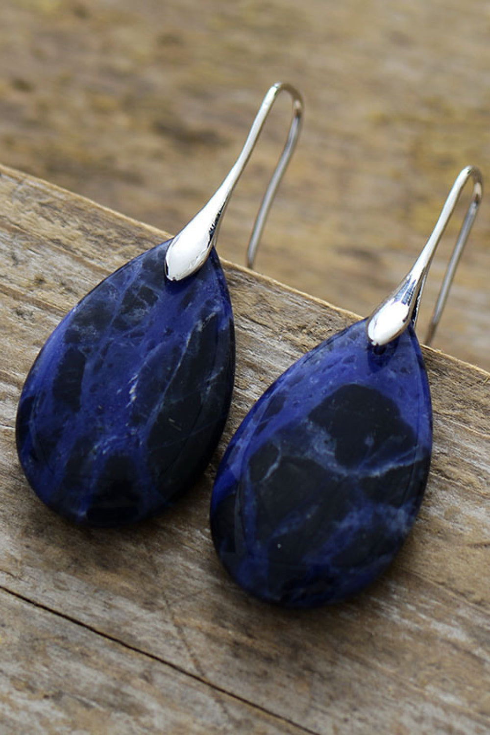 gemstone teardrop earrings