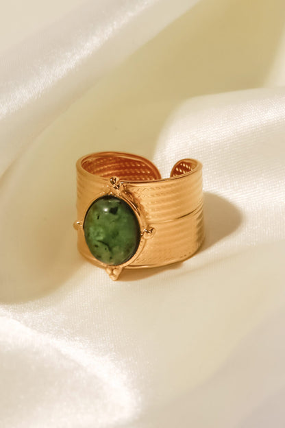 gold wide open ring