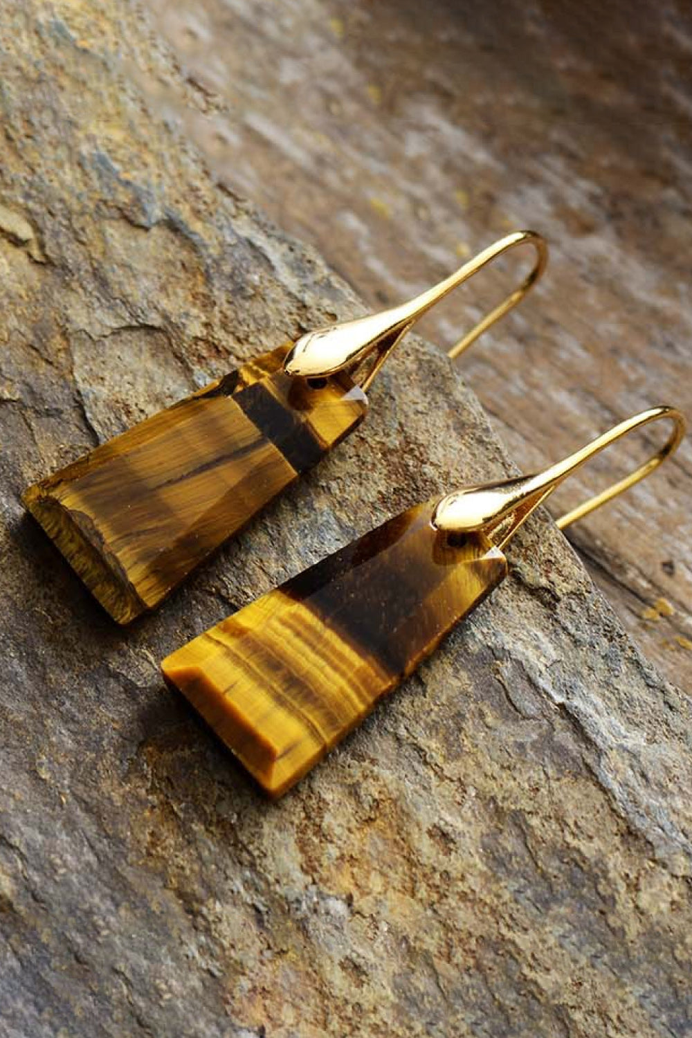 geometric gemstone dangles