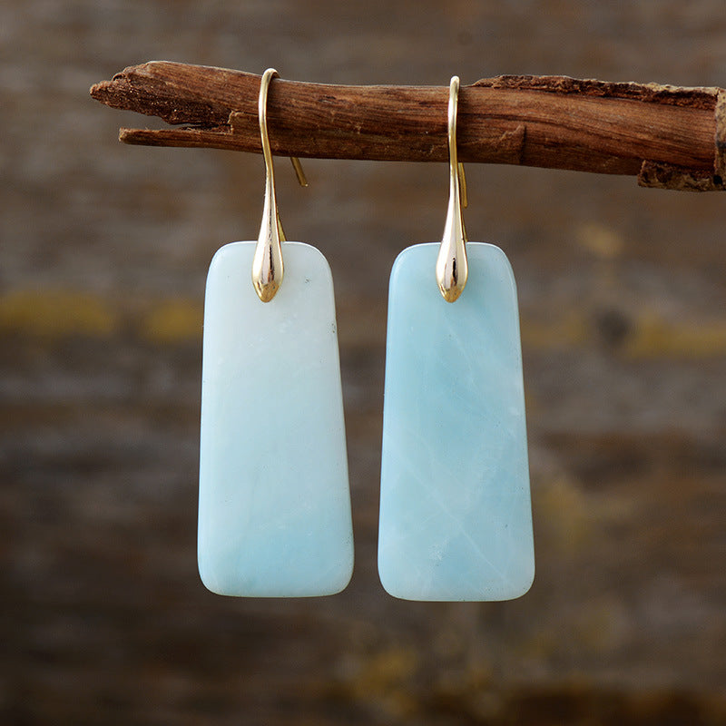geometric gemstone studs