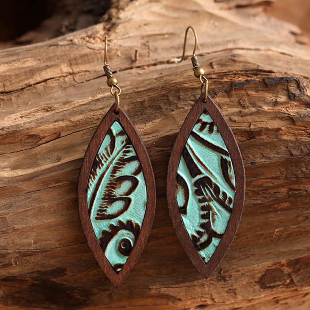 geometric wooden dangles