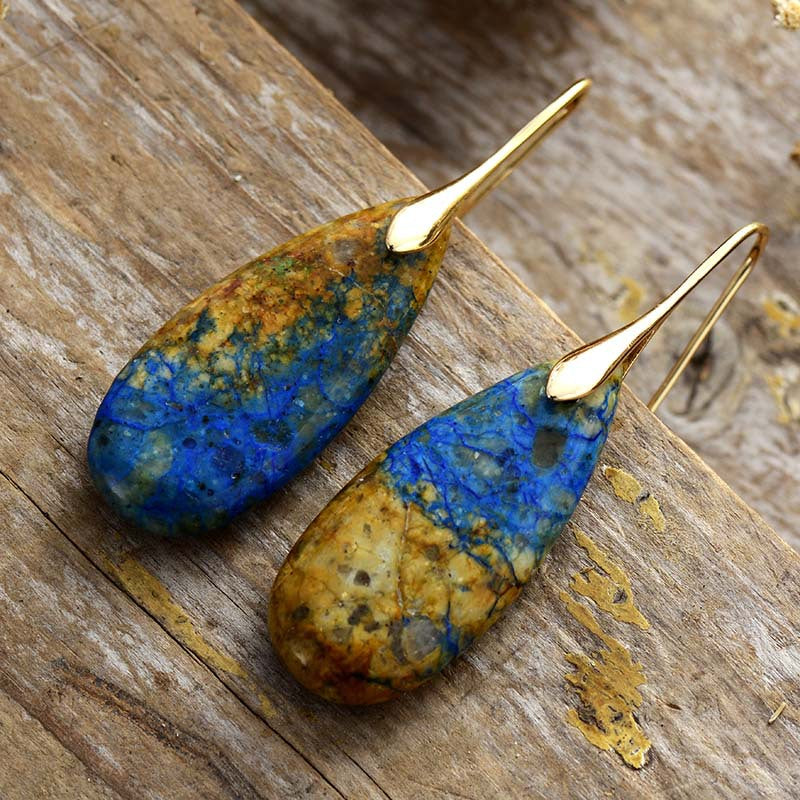 gemstone teardrop dangles