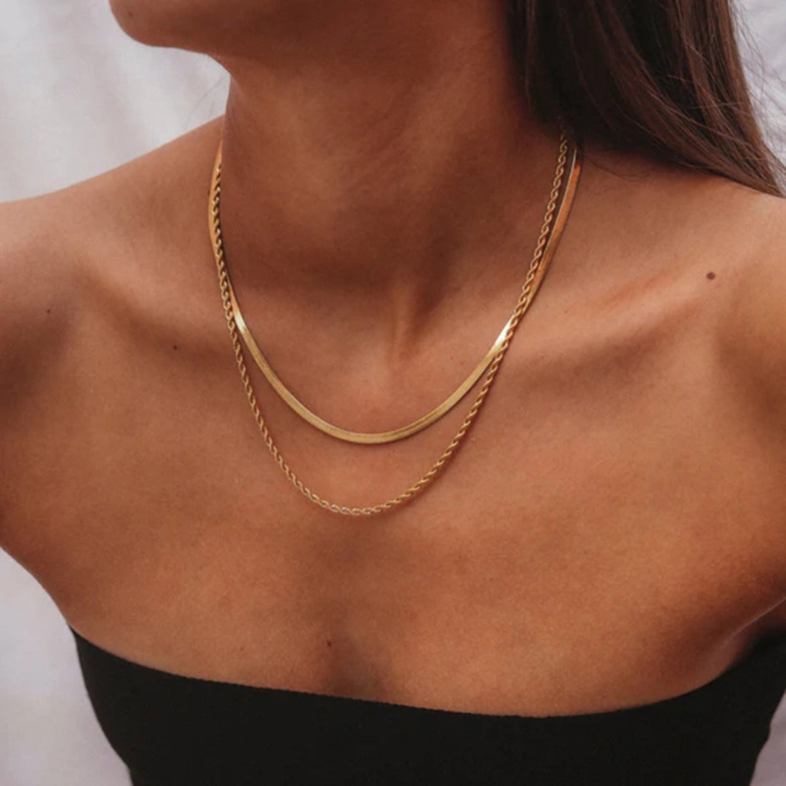 dual layer gold plated chain