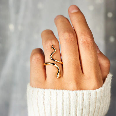 gold snake twist ring