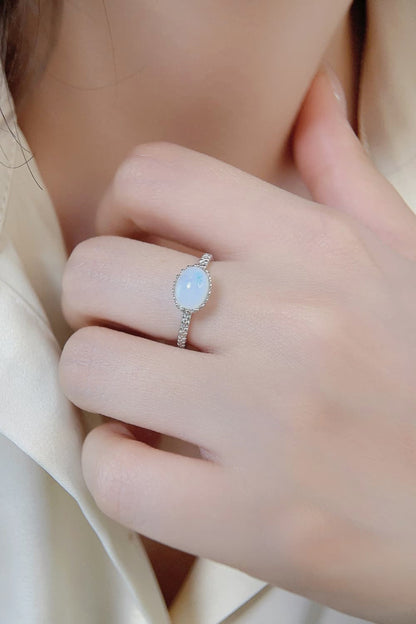 moonstone silver circle