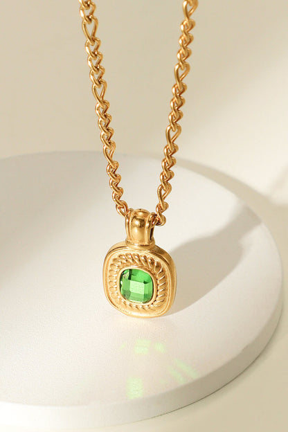 gold rhinestone pendant chain