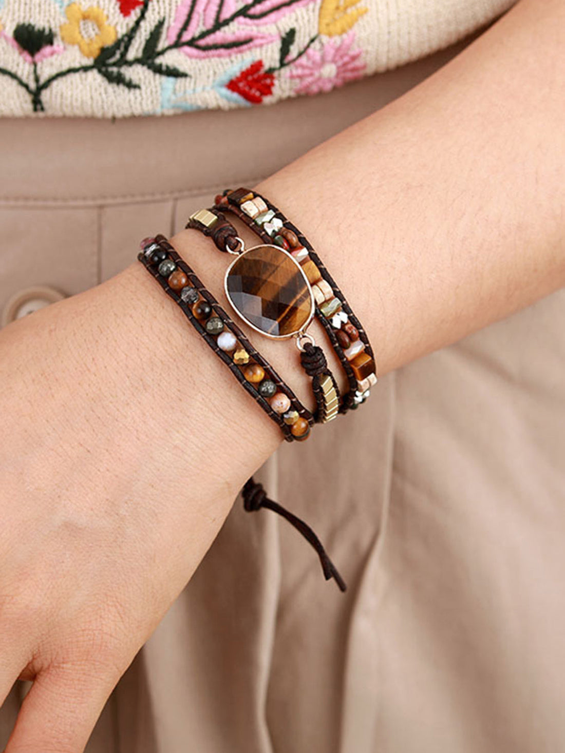 geometric three layer cuff