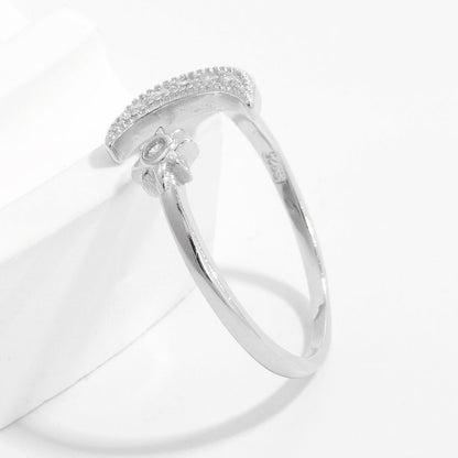 crescent moon open ring