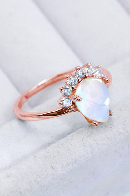 moonstone silver ring