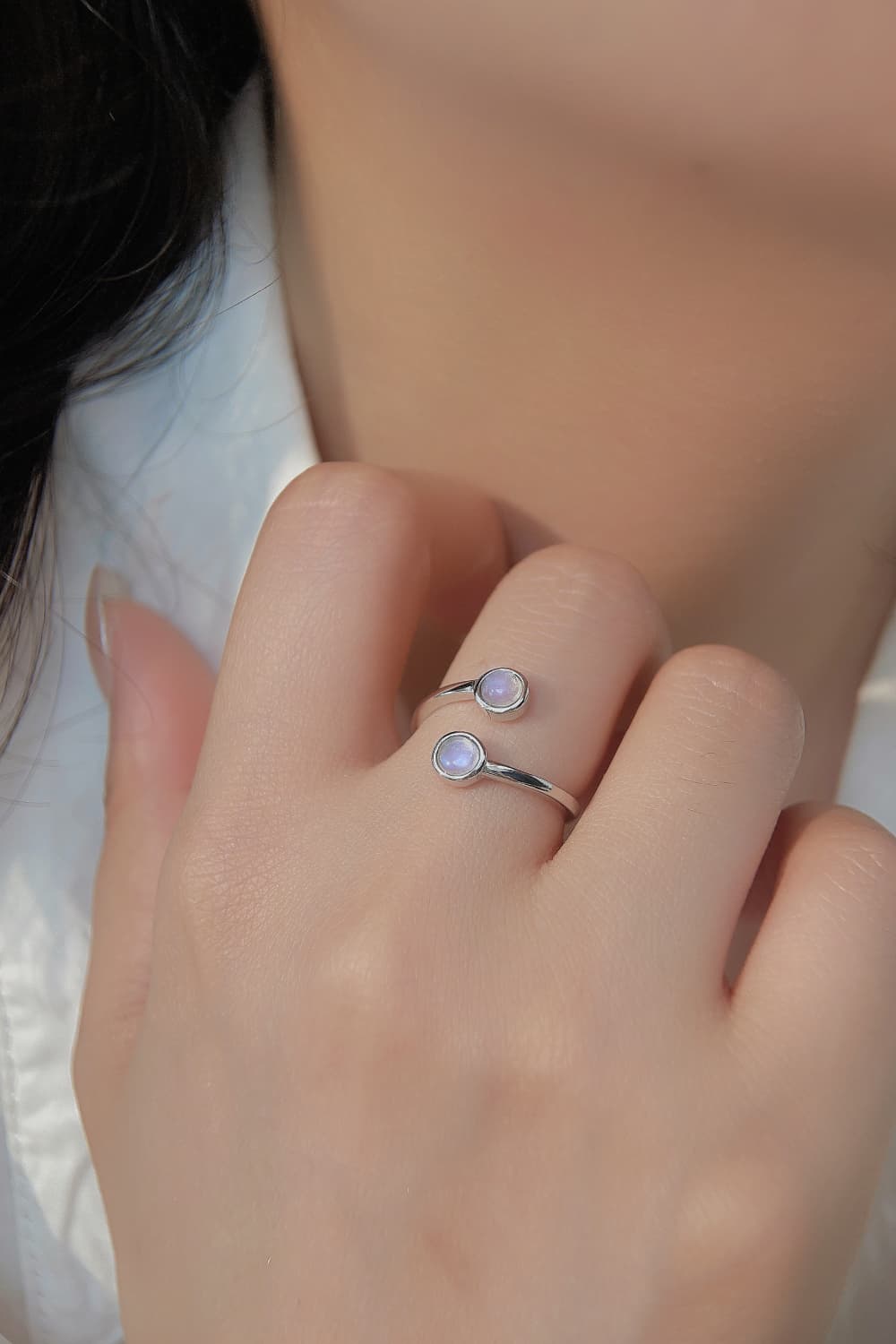 moonstone toi et moi ring