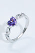crystal heart silver circle