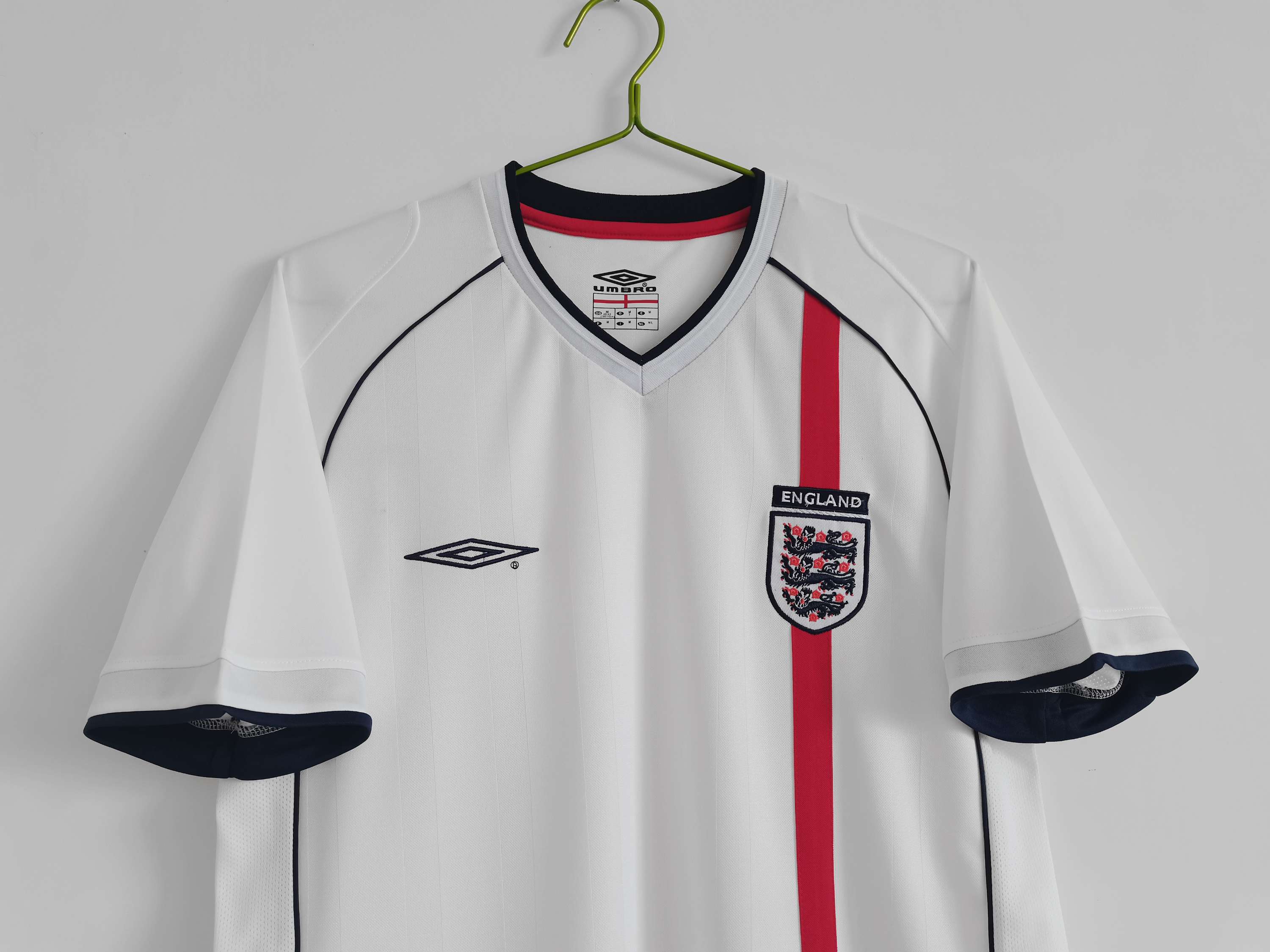 2002 England Retro Shirt Home World Cup