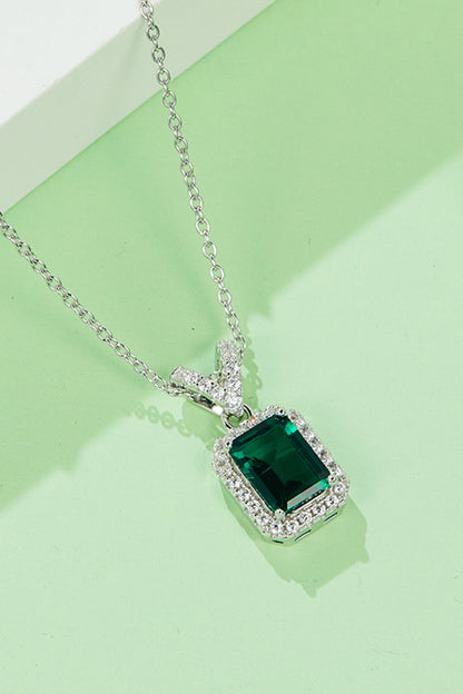 1 25ct lab emerald pendant