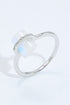 platinum moonstone ring