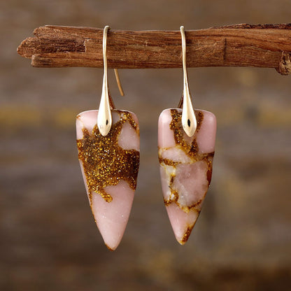 geometric stone earrings