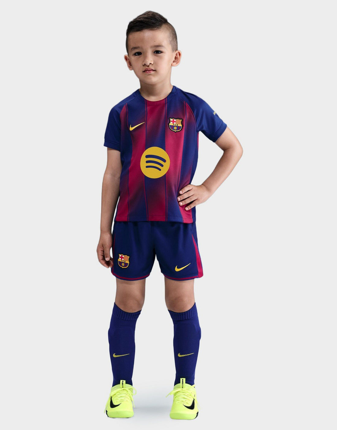 2025-26 FC Barcelona Home Kids Football Kit