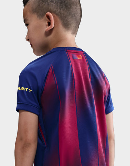 2025-26 FC Barcelona Home Kids Football Kit