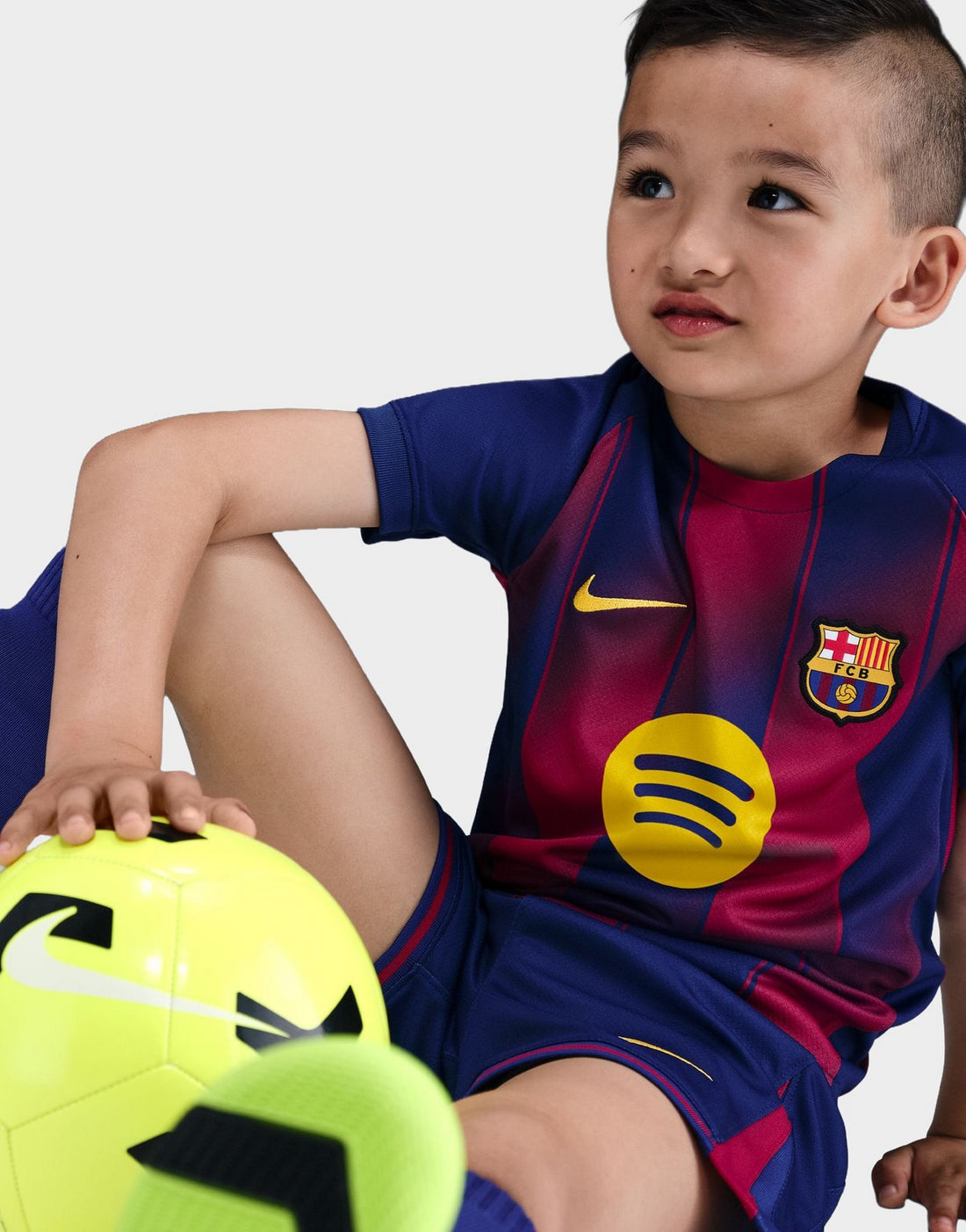 2025-26 FC Barcelona Home Kids Football Kit
