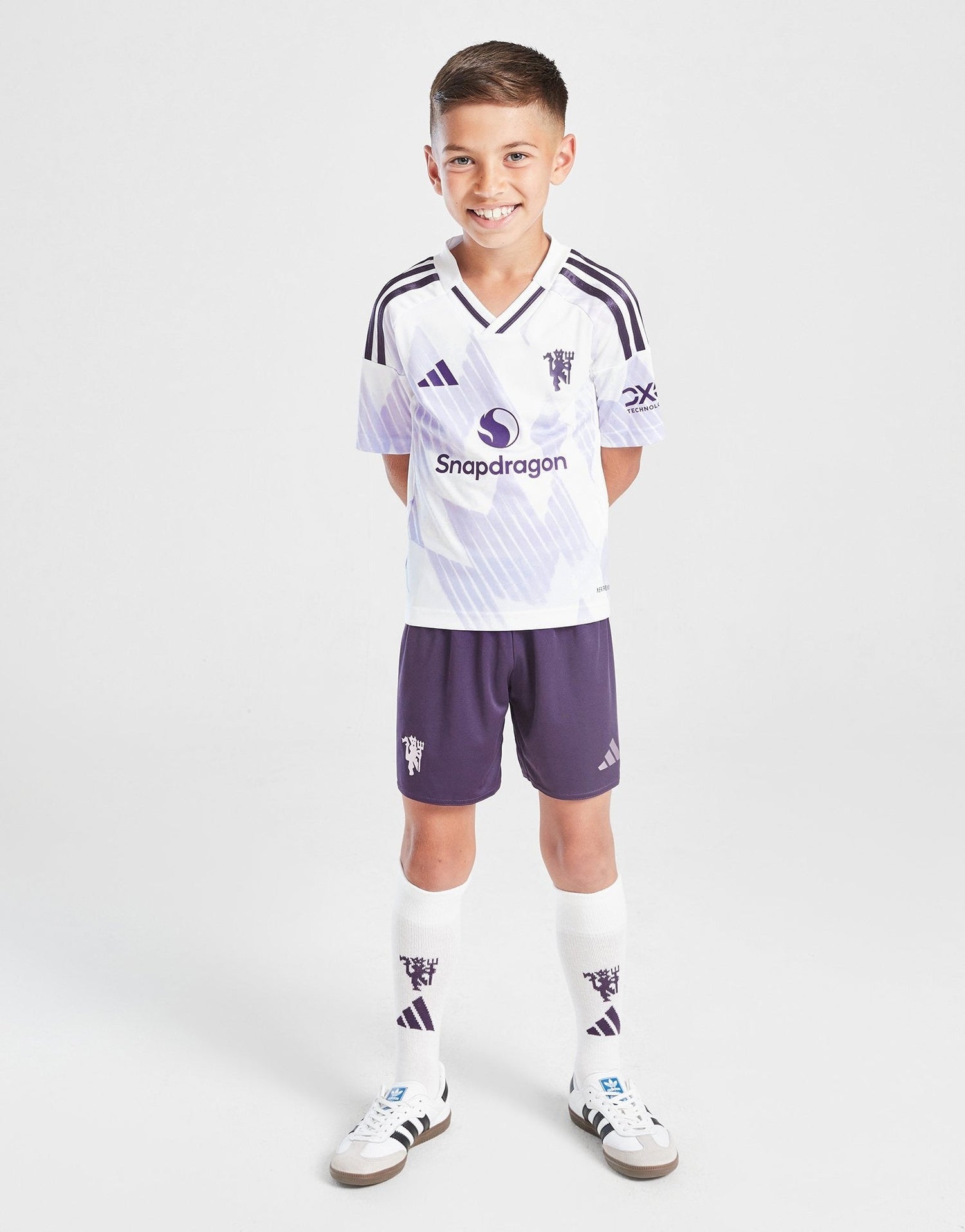 2025-26 Manchester United Away Kids Kit