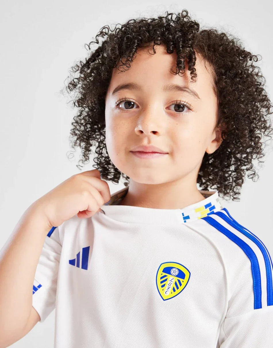 2025-26 Leeds United Home Kids Kit