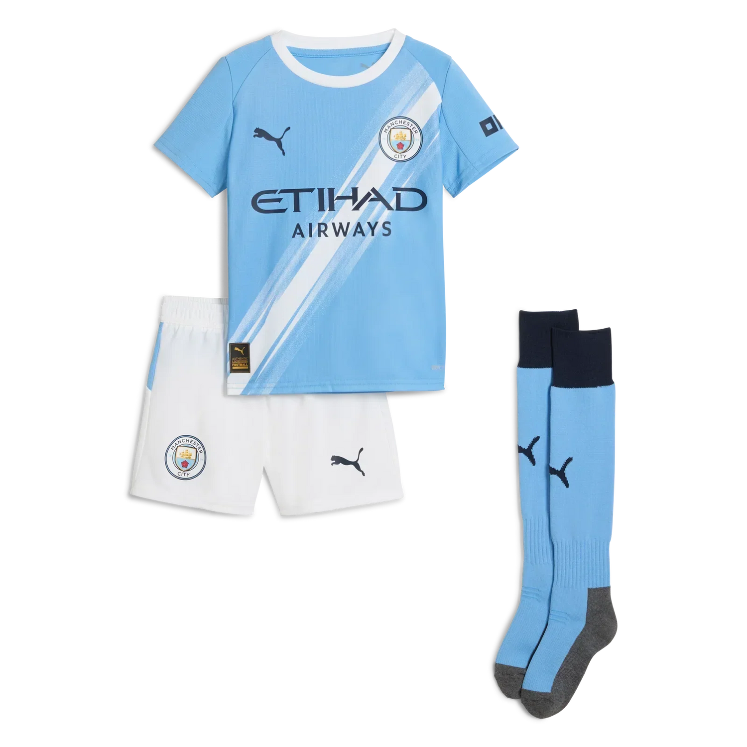 2025-26 Manchester City Kids Football Kit - Home